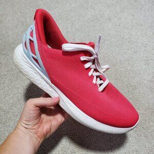 KIZIK Athens Easy Slip-On Sneakers Shoes Breathable Red Women's 12.5W Men's 11W